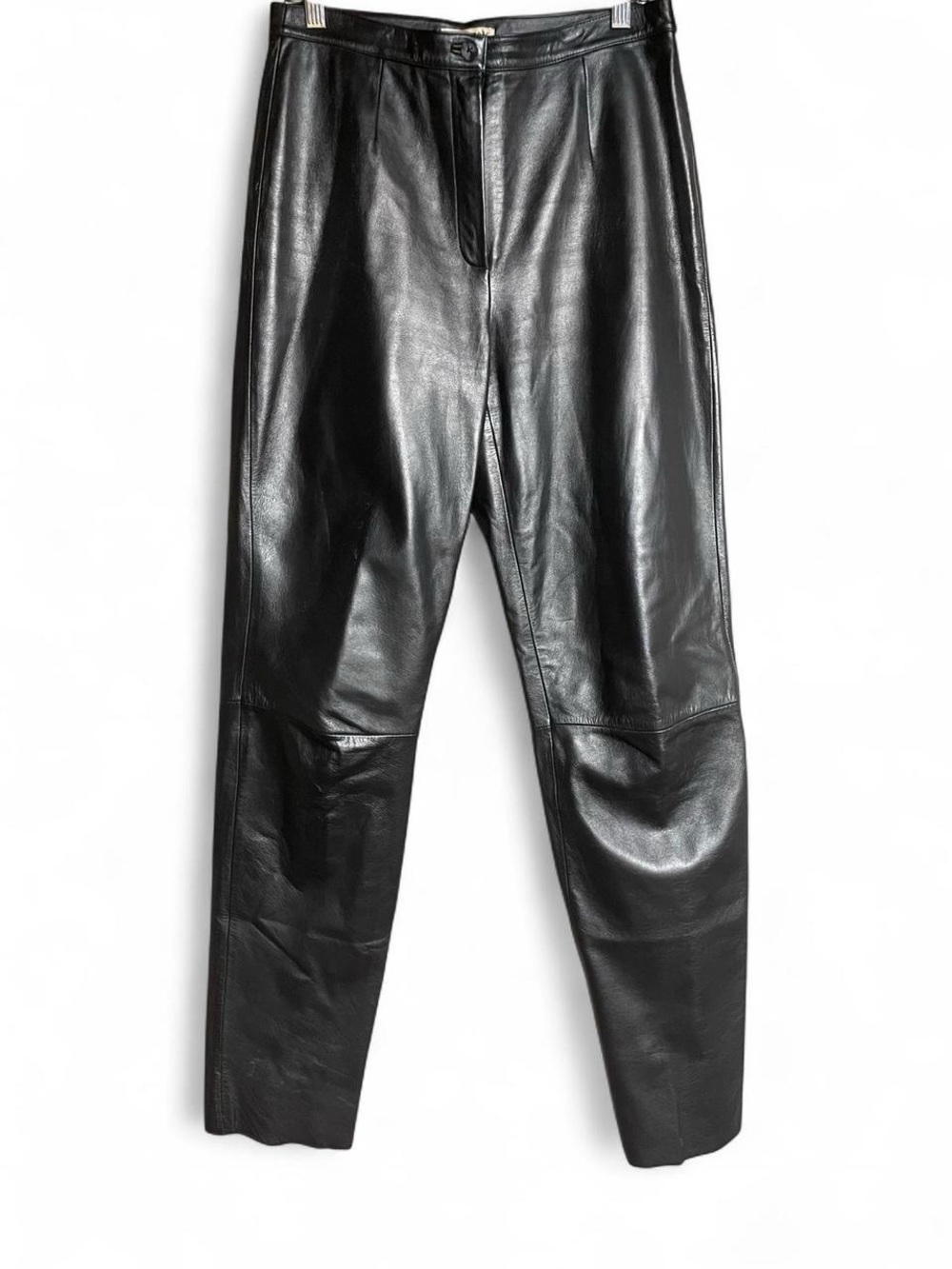📞90’s Apostrophe Genuine Black Leather Pants📞